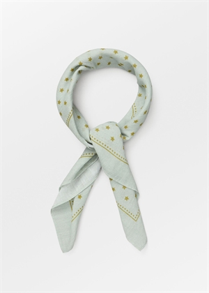 Starlia cotta scarf Aqua Gray Becksøndergaard 